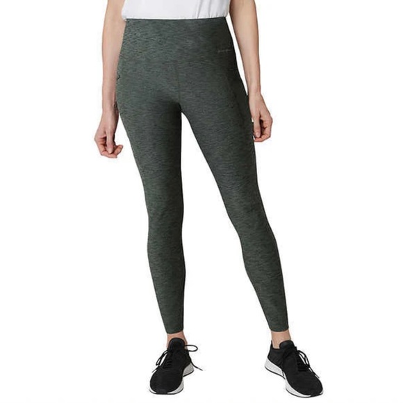 NWT Eddie Bauer Ladies' Trail Tight Leggings Zip Pockets Green Size Small - Picture 1 of 3